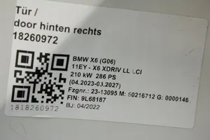 BMW X6 G06 Portiera posteriore 8497452
