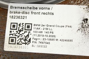 BMW 2 F45 Tarcza hamulca przedniego 6799351