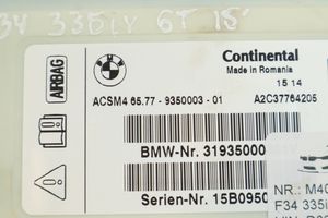 BMW 3 GT F34 Airbag control unit/module 9350003