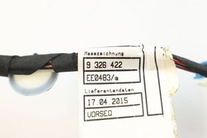 BMW 3 GT F34 Faisceau de câblage de porte avant 9326441