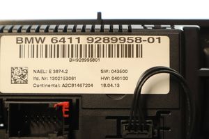 BMW X3 F25 Panel klimatyzacji / Ogrzewania 9289958