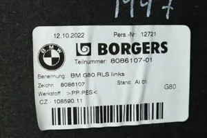 BMW M3 G80 Revestimientos de la aleta guardabarros antisalpicaduras trasera 8086107