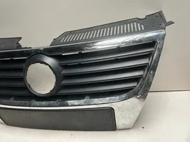 Volkswagen PASSAT B6 Front bumper upper radiator grill 3C0853651