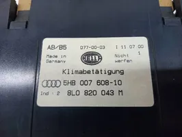 Audi A3 S3 8L Oro kondicionieriaus/ klimato/ pečiuko valdymo blokas (salone) 8L0820043M