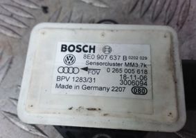 Audi A6 S6 C6 4F ESP (elektroniskās stabilitātes programmas) sensors (paātrinājuma sensors) 8E0907637B