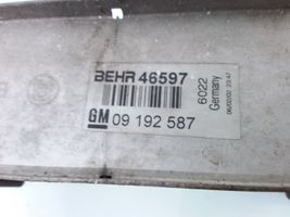 Opel Zafira A Chłodnica powietrza doładowującego / Intercooler 09192587