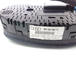 Audi A3 S3 A3 Sportback 8P Spidometrs (instrumentu panelī) 8P0920981F