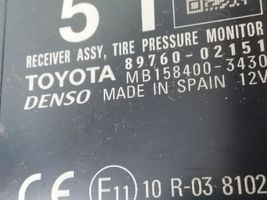 Toyota Auris E180 Rengaspaineen valvontayksikkö 8976002151