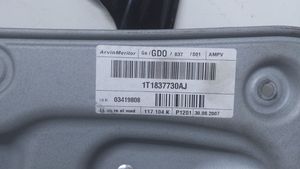 Volkswagen Touran I Etuikkunan nostomekanismi ilman moottoria 1T1837730AJ