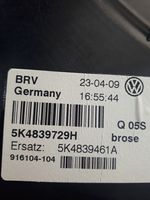 Volkswagen Golf VI Mechanizm podnoszenia szyby tylnej bez silnika 5K4839729H