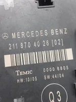 Mercedes-Benz E W211 Durų elektronikos valdymo blokas 2118704026