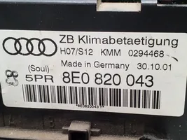 Audi A4 S4 B6 8E 8H Ilmastoinnin ohjainlaite 8E0820043