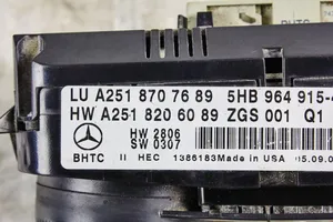 Mercedes-Benz R W251 Ilmastoinnin ohjainlaite a2518707689