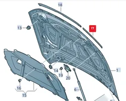 Audi A6 S6 C8 4K Guma variklio skyriaus 4K0823126A