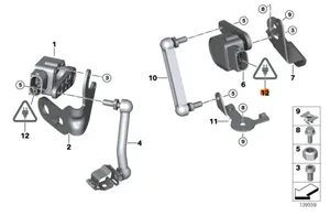 BMW 3 G20 G21 Support serrure de loquet coffre 61138383300