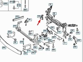 Mercedes-Benz A W176 Radiator support slam panel bracket A2465050830