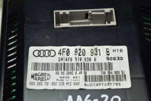 Audi A6 S6 C6 4F Spidometras (prietaisų skydelis) 4F0920931B