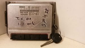 Toyota Corolla E110 Kit centralina motore ECU e serratura 896610W130