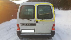 Citroen Berlingo Lastausoven/takaluukun lasi AS2