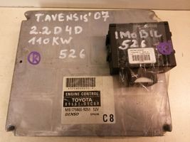 Toyota Avensis T250 Kit centralina motore ECU e serratura 8966105C80