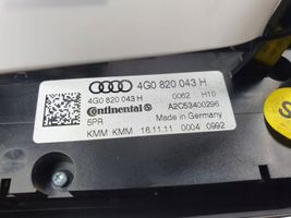 Audi A6 S6 C7 4G Console centrale, commande chauffage/clim 4G0820043H