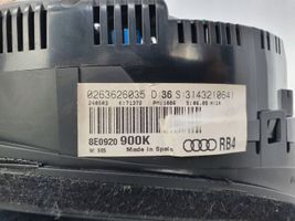 Audi A4 S4 B6 8E 8H Nopeusmittari (mittaristo) 8E0920900K