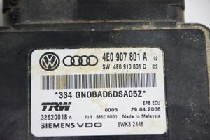 Audi A8 S8 D3 4E Unité de contrôle, module EMF frein arrière 