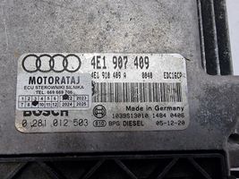 Audi A8 S8 D3 4E Unité de commande, module ECU de moteur 4E1901409