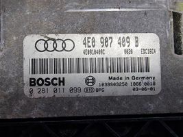 Audi A8 S8 D3 4E Unité de commande, module ECU de moteur 4E0907409B