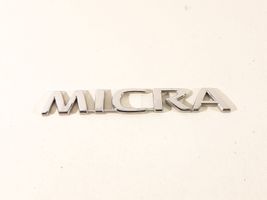 Nissan Micra Emblemat / Znaczek tylny / Litery modelu 90892AX600