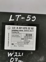 Mercedes-Benz S W221 Module de contrôle sans clé Go A2218702292