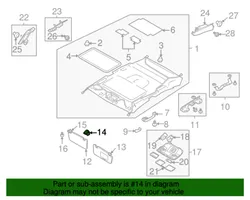 Subaru Legacy Support de crochet/clip pare-soleil 92018AG000OR