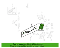 Subaru Outback Zamek drzwi przednich 61034AG00C