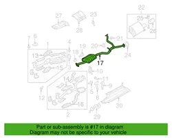 Subaru Legacy Silencieux central, pot d’échappement 44200AG10B