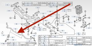 Subaru Legacy Barre stabilisatrice 20401AG00B