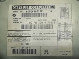 Chrysler Voyager Radio/CD/DVD/GPS-pääyksikkö P05064063AE
