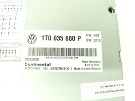 Volkswagen Tiguan Radio/CD/DVD/GPS-pääyksikkö 1T0035680P