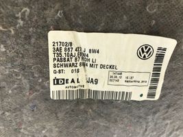 Volkswagen PASSAT B7 Panneau, garniture de coffre latérale 3AE867427J