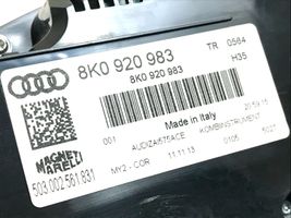 Audi A4 S4 B8 8K Compteur de vitesse tableau de bord 8K0920983