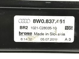 Audi A4 S4 B9 Mechanizm podnoszenia szyby przedniej bez silnika 8W0837461