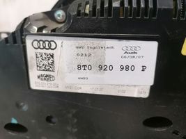 Audi A5 8T 8F Compteur de vitesse tableau de bord 8T0920980P