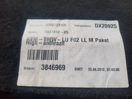 BMW 7 F01 F02 F03 F04 Wykładzina podłogowa tylna 804749205