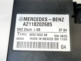 Mercedes-Benz CLS C219 Istuimen säädön moduuli A2118202685