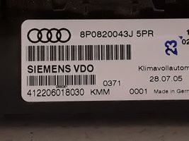 Audi A3 S3 A3 Sportback 8P Climate control unit 8P0820043J