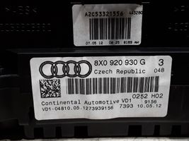 Audi A1 Spidometras (prietaisų skydelis) 8X0920930G