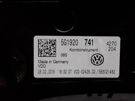 Volkswagen Golf VII Compteur de vitesse tableau de bord 5G1920741