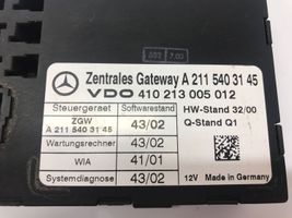 Mercedes-Benz E W211 Centralina/modulo chiusura centralizzata portiere A2115403145