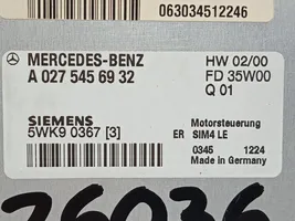 Mercedes-Benz CLK A208 C208 Calculateur moteur ECU A0275456932