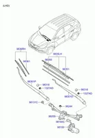 Hyundai ix35 Tiranti e motorino del tergicristallo anteriore 981102S000