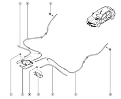 Renault Megane IV Rankinio atleidimo rankenėlė 360104593R